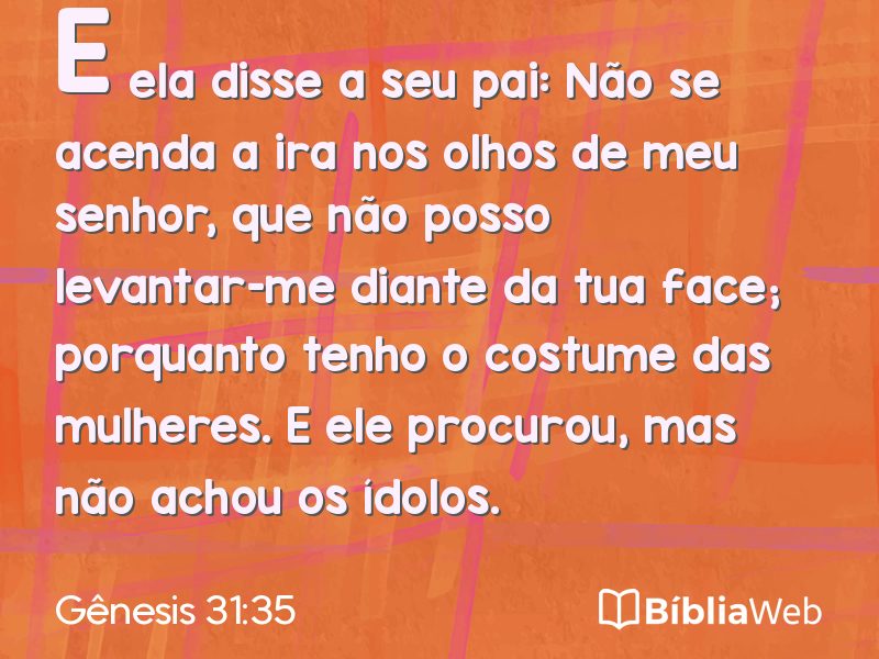 Gênesis 31:35 em imagem para compartilhar