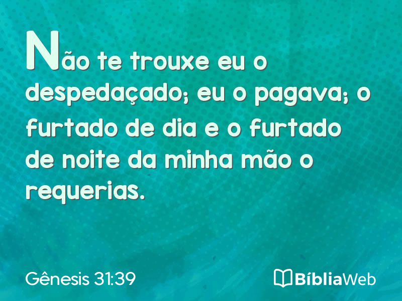 Gênesis 31:39 em imagem para compartilhar