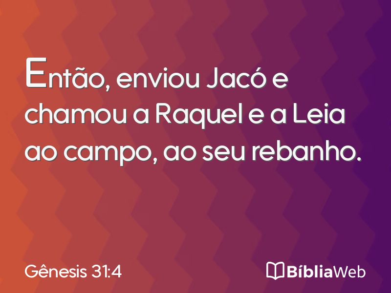 Gênesis 31:4 em imagem para compartilhar
