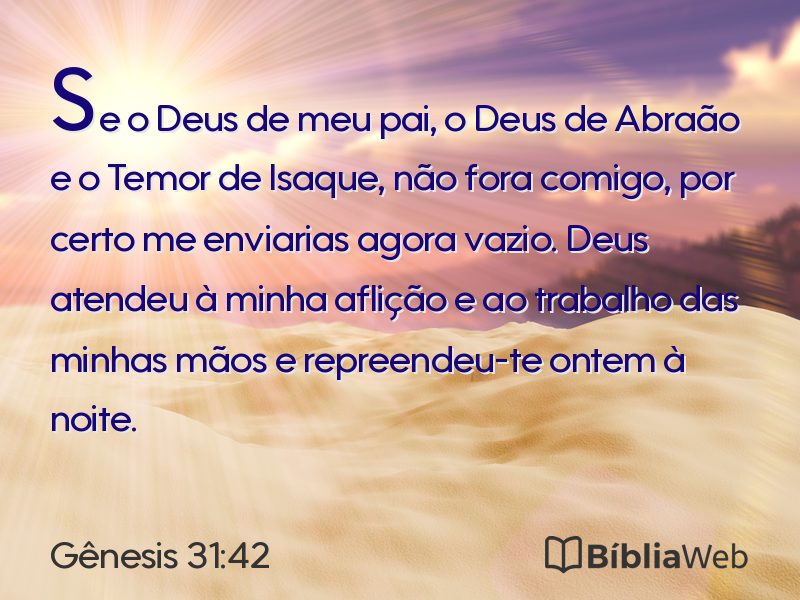 Gênesis 31:42 em imagem para compartilhar