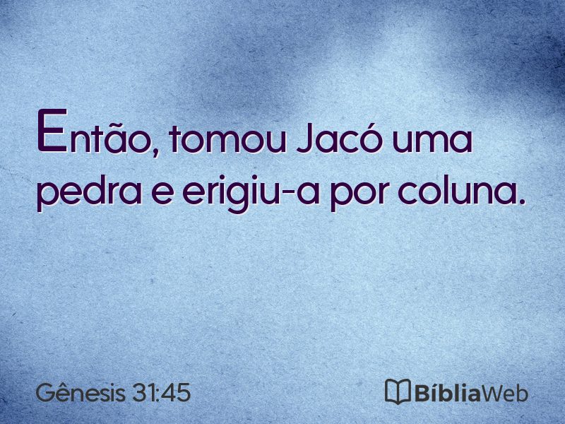 Gênesis 31:45 em imagem para compartilhar