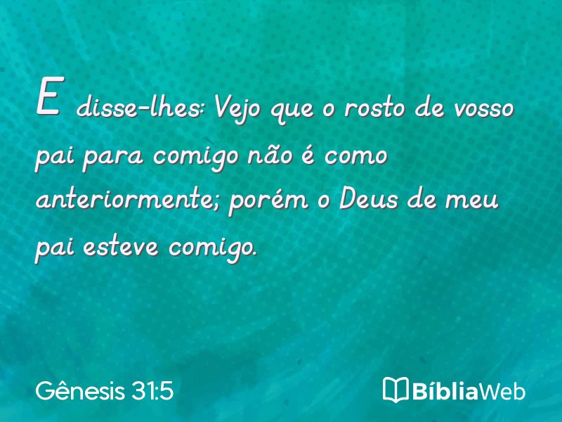 Gênesis 31:5 em imagem para compartilhar