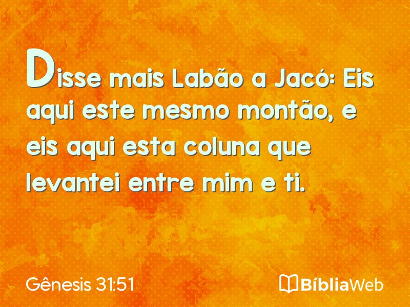 Gênesis 31:51 em imagem para compartilhar