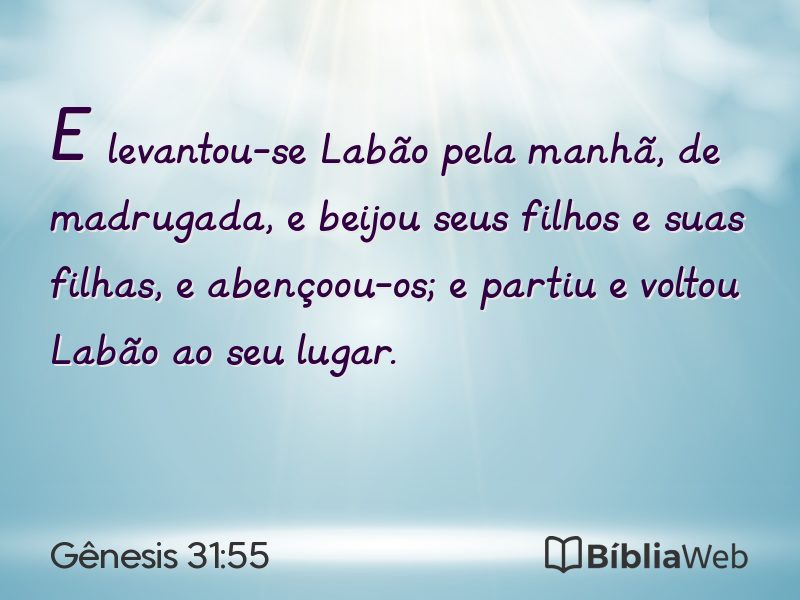 Gênesis 31:55 em imagem para compartilhar