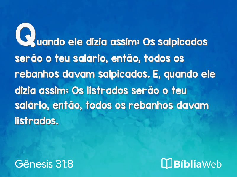 Gênesis 31:8 em imagem para compartilhar