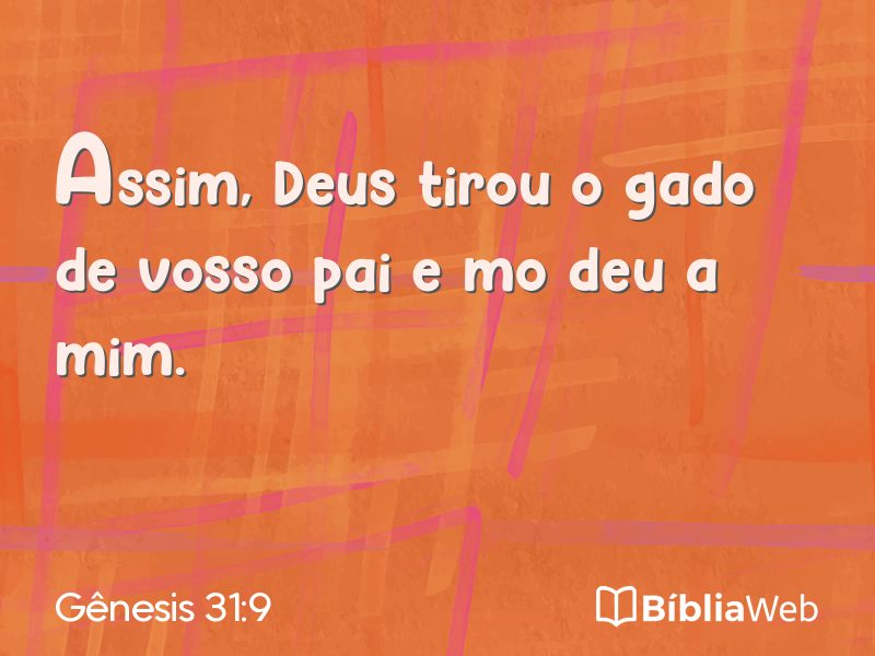 Gênesis 31:9 em imagem para compartilhar
