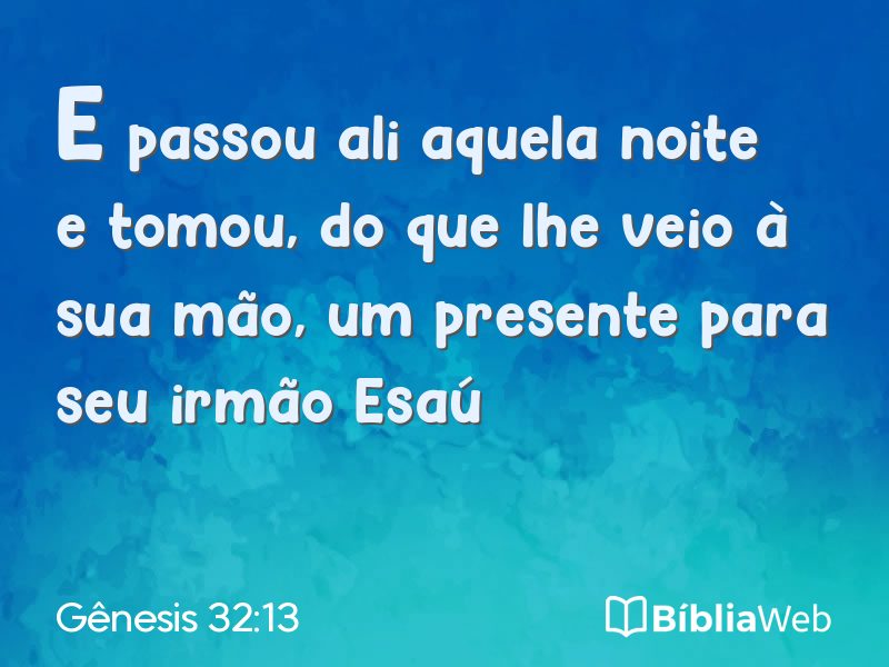 Gênesis 32:13 em imagem para compartilhar