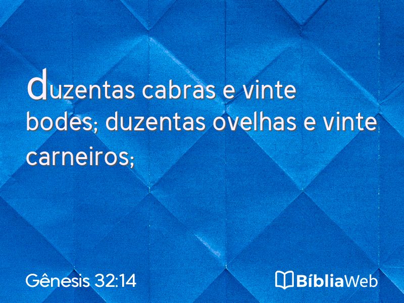 Gênesis 32:14 em imagem para compartilhar