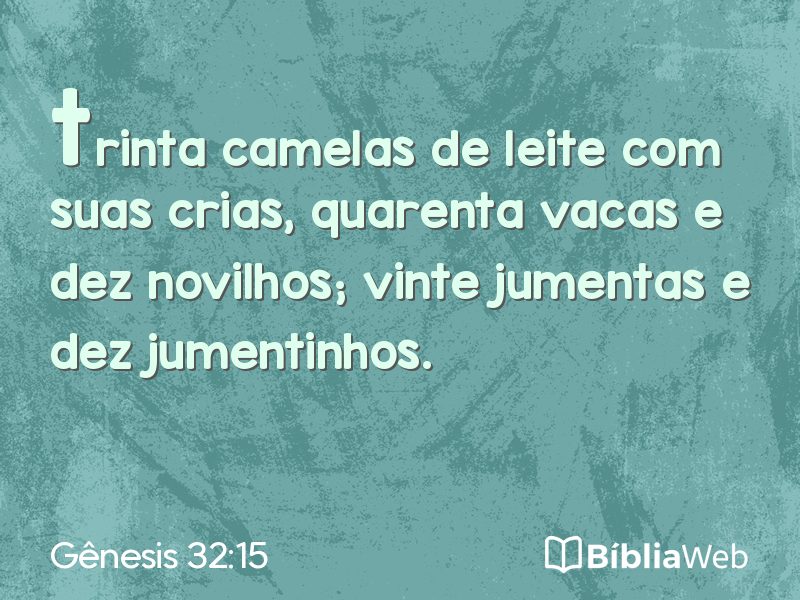 Gênesis 32:15 em imagem para compartilhar