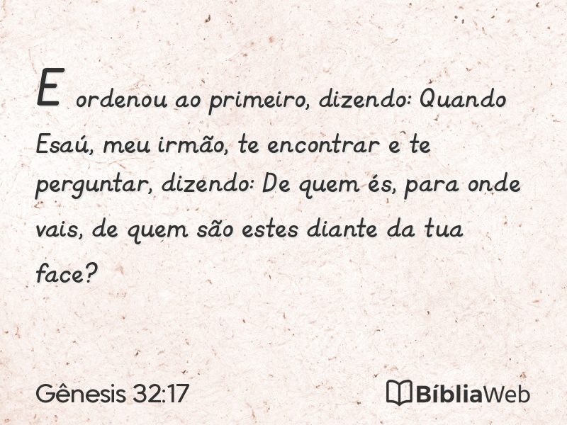 Gênesis 32:17 em imagem para compartilhar