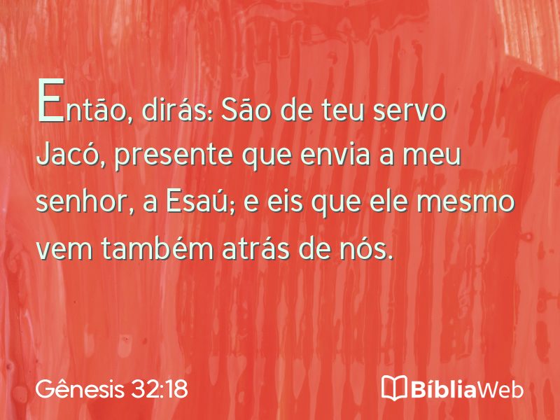 Gênesis 32:18 em imagem para compartilhar