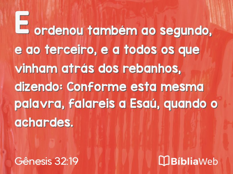 Gênesis 32:19 em imagem para compartilhar