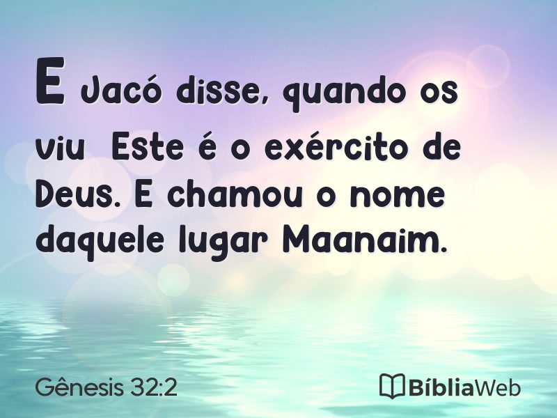 Gênesis 32:2 em imagem para compartilhar