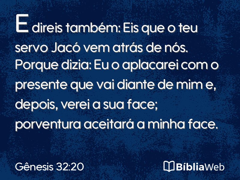Gênesis 32:20 em imagem para compartilhar