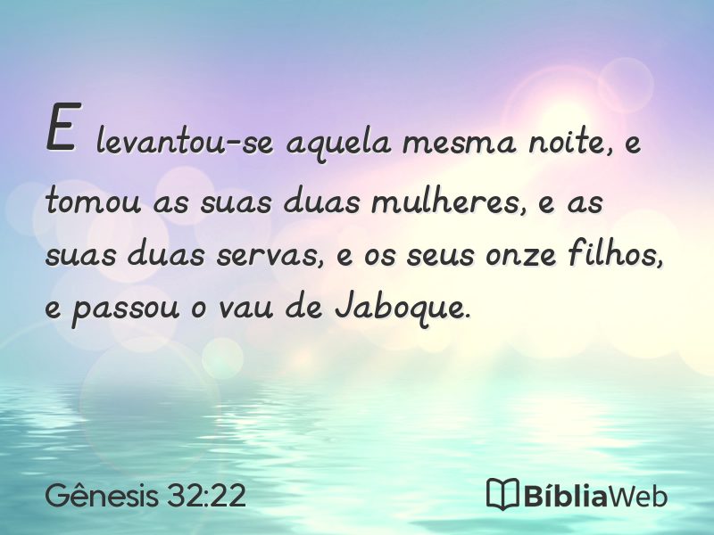 Gênesis 32:22 em imagem para compartilhar