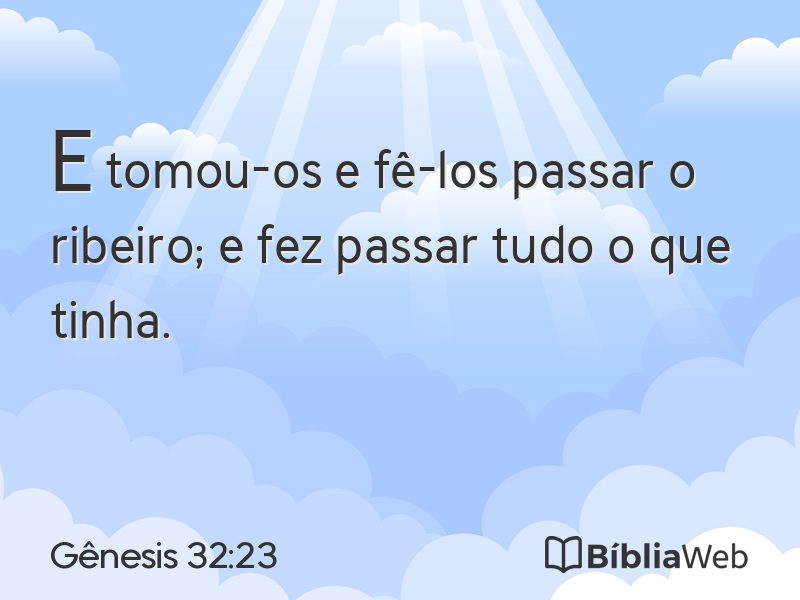 Gênesis 32:23 em imagem para compartilhar
