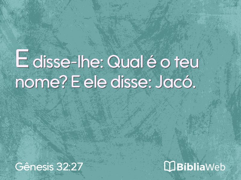 Gênesis 32:27 em imagem para compartilhar