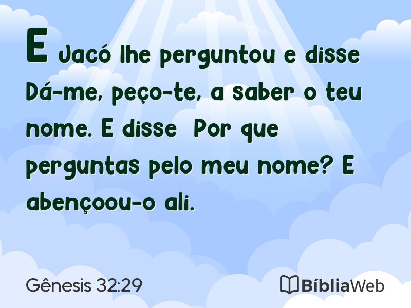 Gênesis 32:29 em imagem para compartilhar