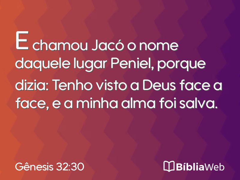 Gênesis 32:30 em imagem para compartilhar