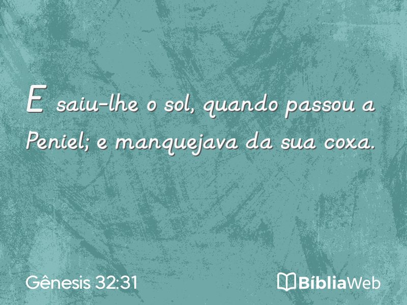 Gênesis 32:31 em imagem para compartilhar