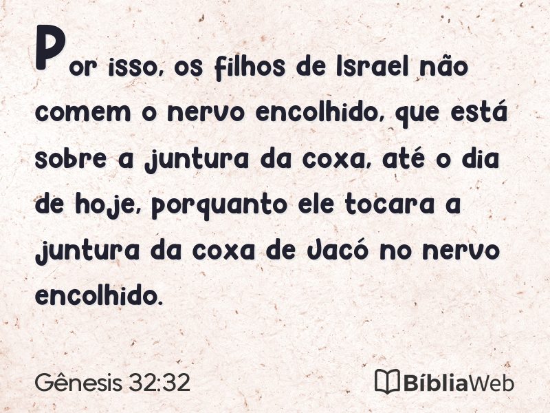 Gênesis 32:32 em imagem para compartilhar