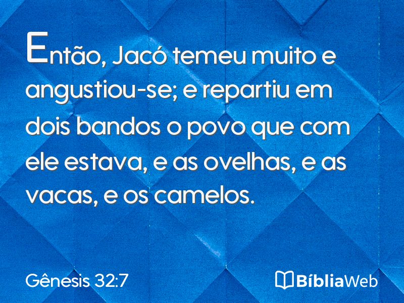Gênesis 32:7 em imagem para compartilhar