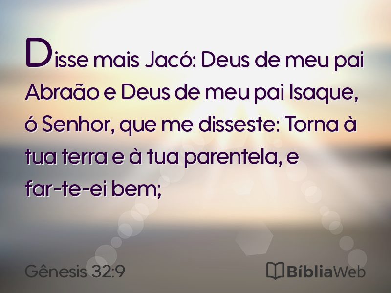 Gênesis 32:9 em imagem para compartilhar