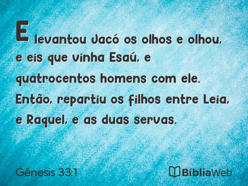 Gênesis 33:1 em imagem para compartilhar