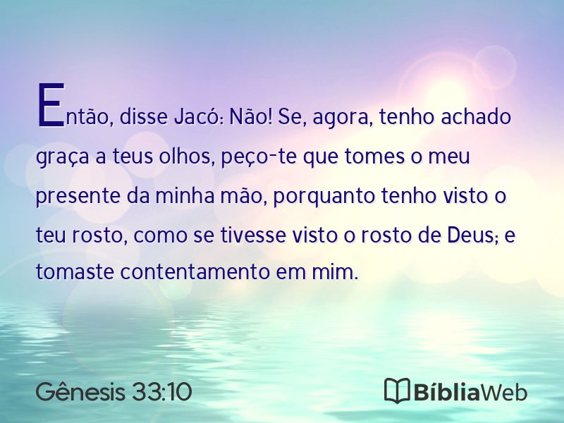 Gênesis 33:10 em imagem para compartilhar