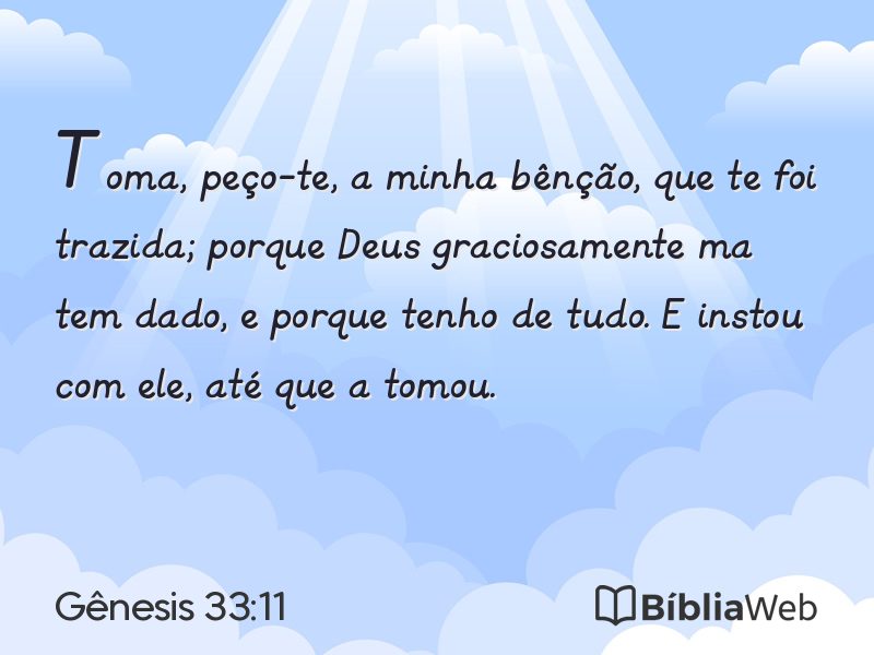 Gênesis 33:11 em imagem para compartilhar