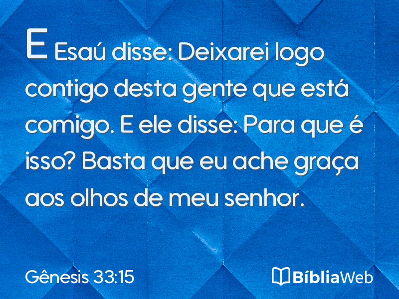 Gênesis 33:15 em imagem para compartilhar