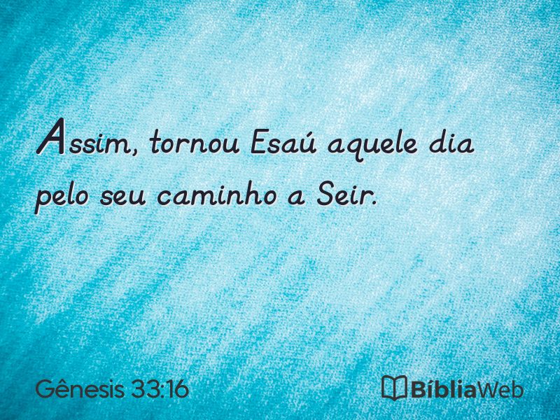 Gênesis 33:16 em imagem para compartilhar