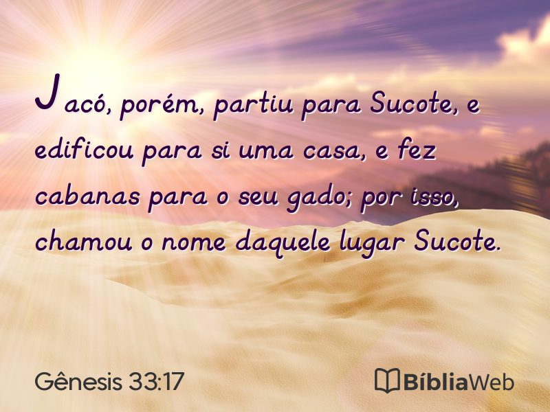 Gênesis 33:17 em imagem para compartilhar