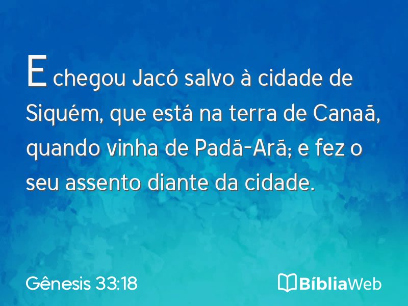 Gênesis 33:18 em imagem para compartilhar