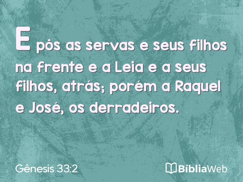 Gênesis 33:2 em imagem para compartilhar
