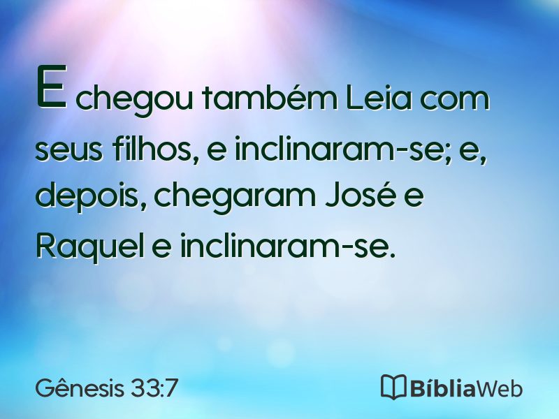 Gênesis 33:7 em imagem para compartilhar