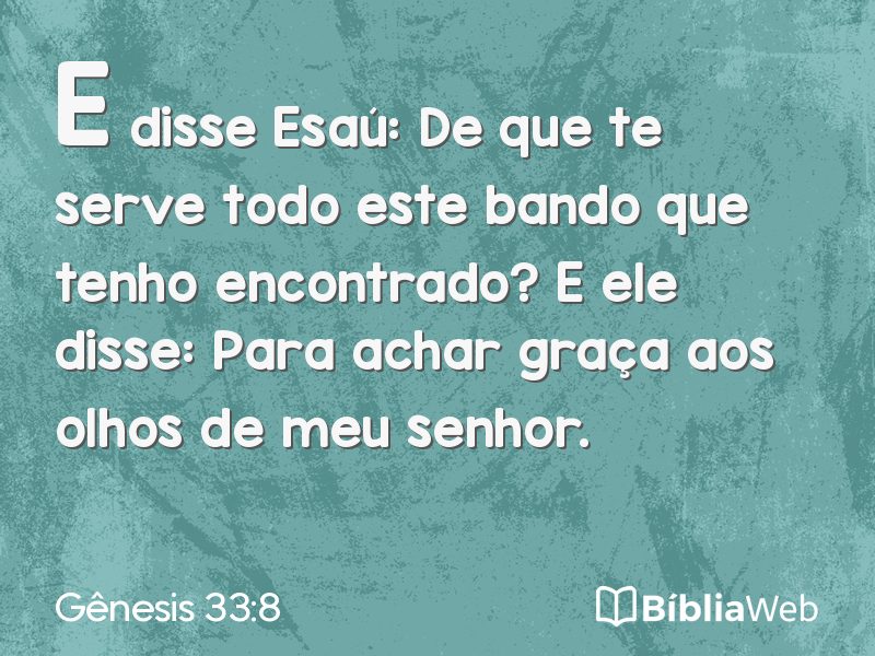 Gênesis 33:8 em imagem para compartilhar