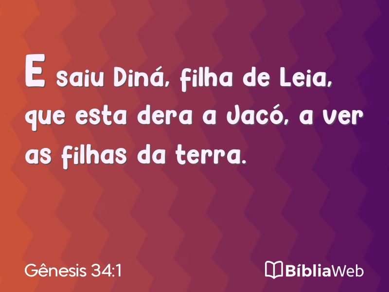 Gênesis 34:1 em imagem para compartilhar