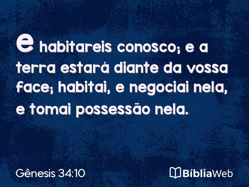 Gênesis 34:10 em imagem para compartilhar