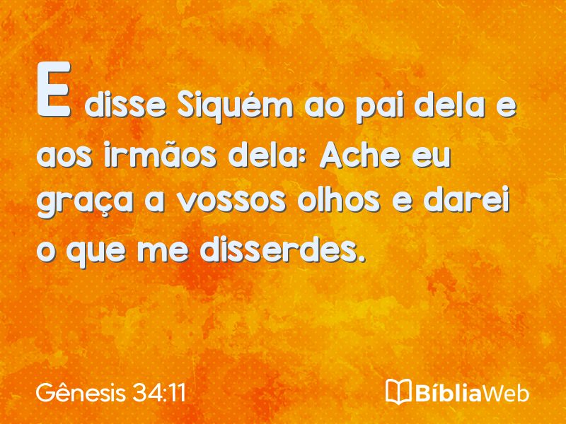 Gênesis 34:11 em imagem para compartilhar