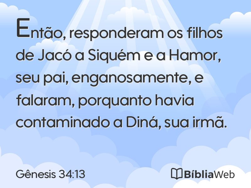 Gênesis 34:13 em imagem para compartilhar