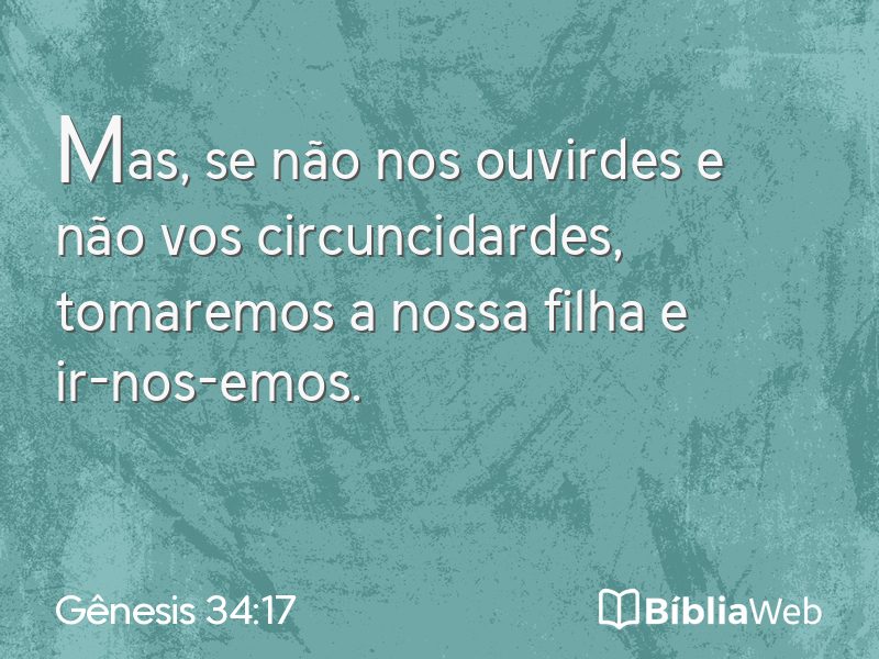 Gênesis 34:17 em imagem para compartilhar