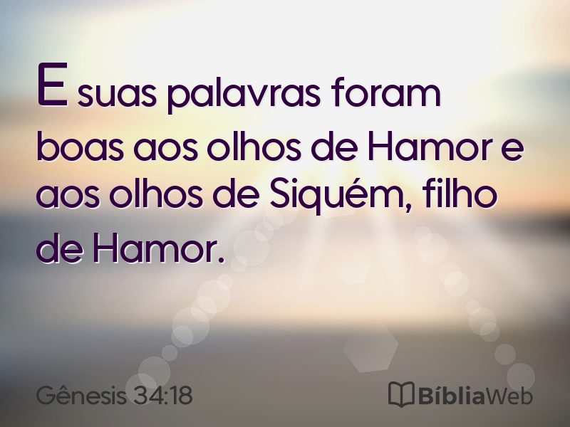 Gênesis 34:18 em imagem para compartilhar
