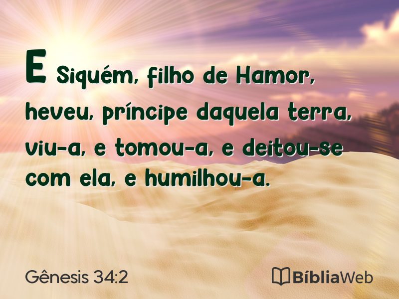 Gênesis 34:2 em imagem para compartilhar