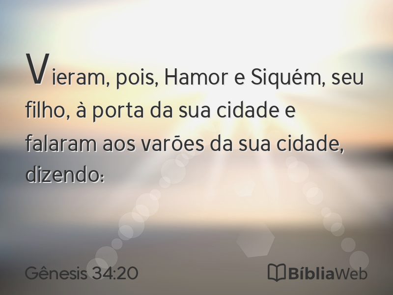 Gênesis 34:20 em imagem para compartilhar