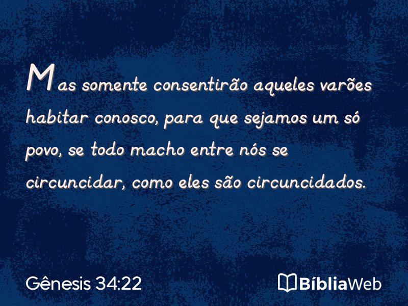 Gênesis 34:22 em imagem para compartilhar