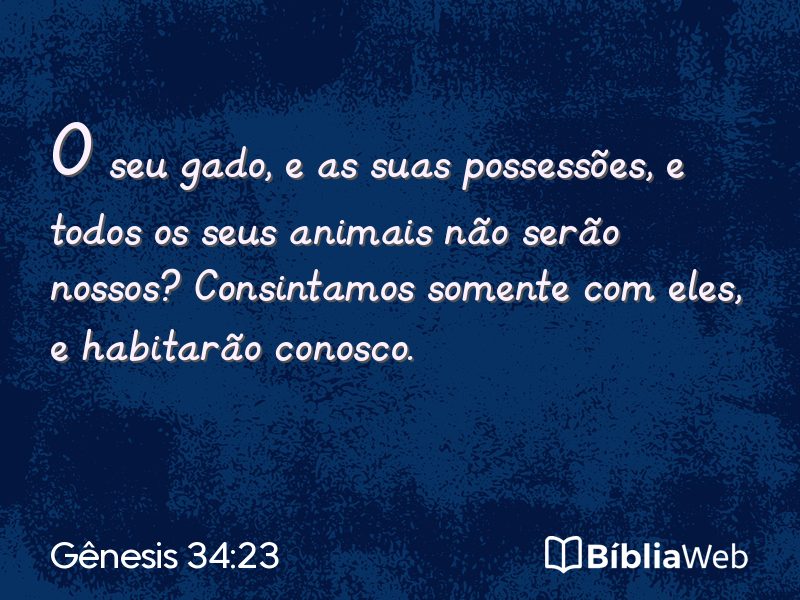 Gênesis 34:23 em imagem para compartilhar