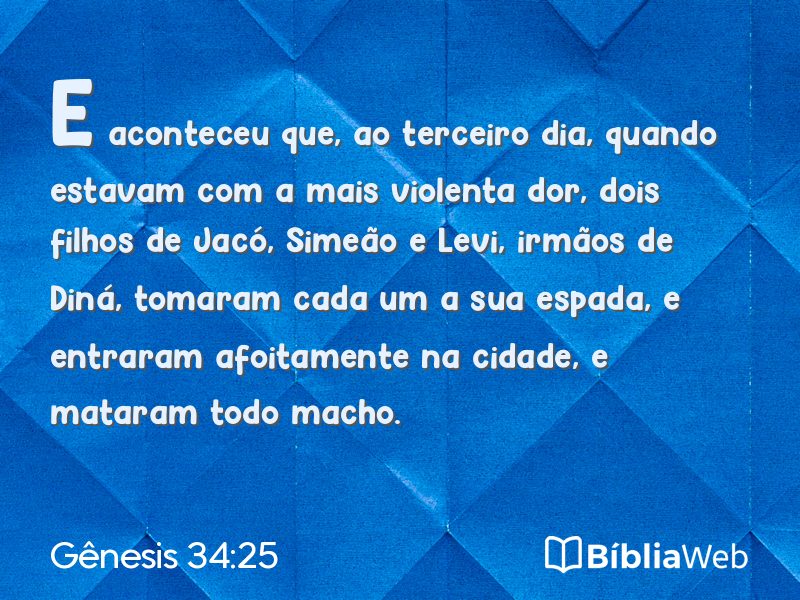 Gênesis 34:25 em imagem para compartilhar