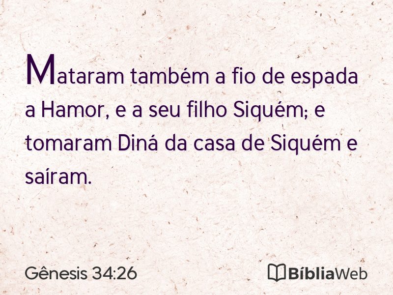 Gênesis 34:26 em imagem para compartilhar