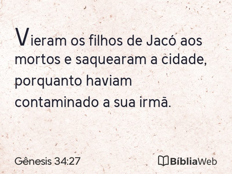 Gênesis 34:27 em imagem para compartilhar